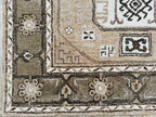 Hand-Tufted Ellington Fawn Geometric Pattern Wool Area Rug – Rectangular Elegant Interior Carpet
