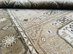 Hand-Tufted Ellington Fawn Geometric Pattern Wool Area Rug – Rectangular Elegant Interior Carpet