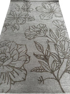 Hand Tufted Floral Gray Wool Rug – Modern Luxury Handmade Designer Area Rug for living Decor Carpet