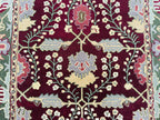 Handmade Hand-Knotted Wool Area Rug – Red Floral Vintage Flower Pattern Traditional Style Carpet