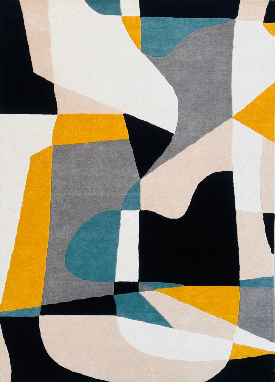 Luxury Hand-Tufted Modern Art Wool Rug | Contemporary Designer Area Rug For Elegant Interiors Carpet