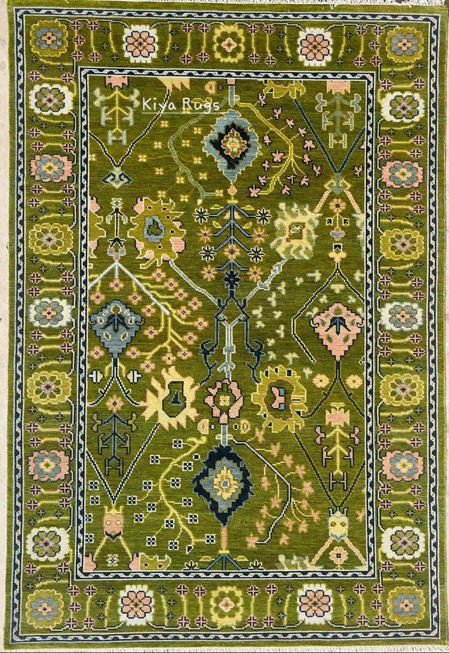 Vintage Oushak Wool Rug