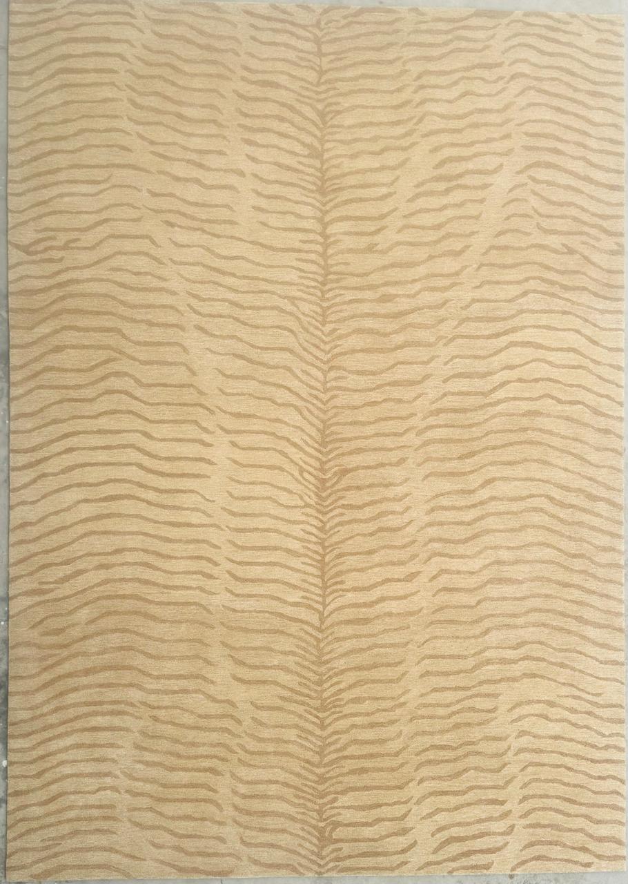 Hand Tufted Zebra Print Wool Rug – Modern Animal Pattern Area Rug For Stylish Interior Carpet
