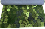 Modern Hand Tufted Wool Area Rug Moss Green Textured Pebble Rug Floral Carpet Soft Floor Rug For Home Decor