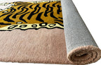 Hand - Tufted Wool Area Rug _Animal Kingdom Tibetan Tiger For Home Decor, Kids Room & Playroom |Stylish Interior Carpet
