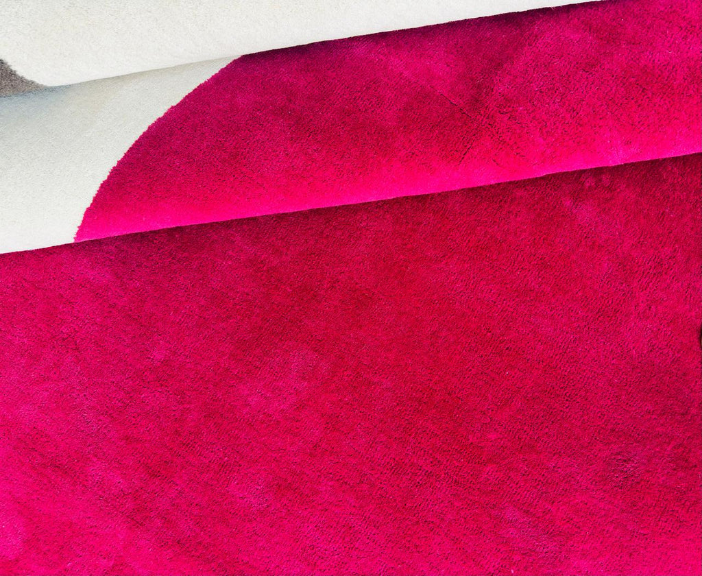 Modern Hand Tufted_ Abstract Pink Area Wool Rug For Living & Bedroom Stylish Brighten Neutral Interior Carpet
