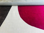 Modern Hand Tufted_ Abstract Pink Area Wool Rug For Living & Bedroom Stylish Brighten Neutral Interior Carpet