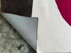 Modern Hand Tufted_ Abstract Pink Area Wool Rug For Living & Bedroom Stylish Brighten Neutral Interior Carpet