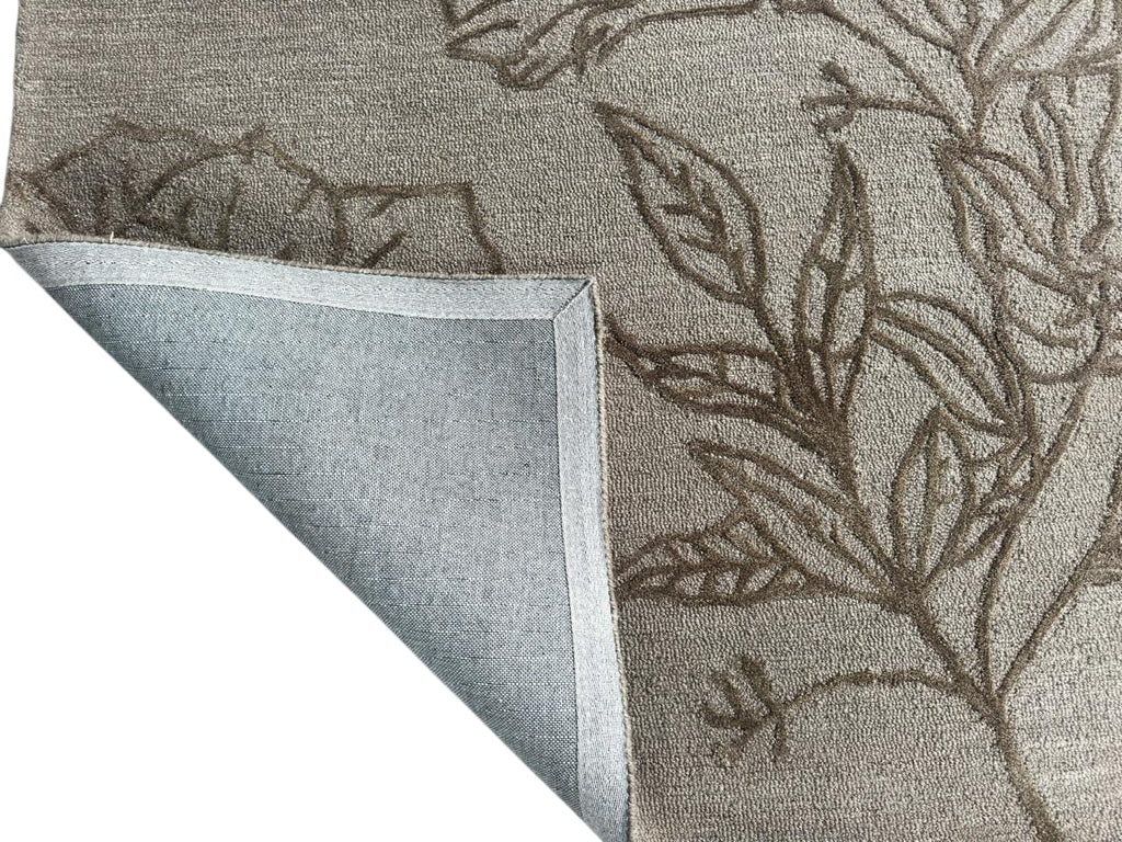 Hand Tufted Floral Gray Wool Rug – Modern Luxury Handmade Designer Area Rug for living Decor Carpet