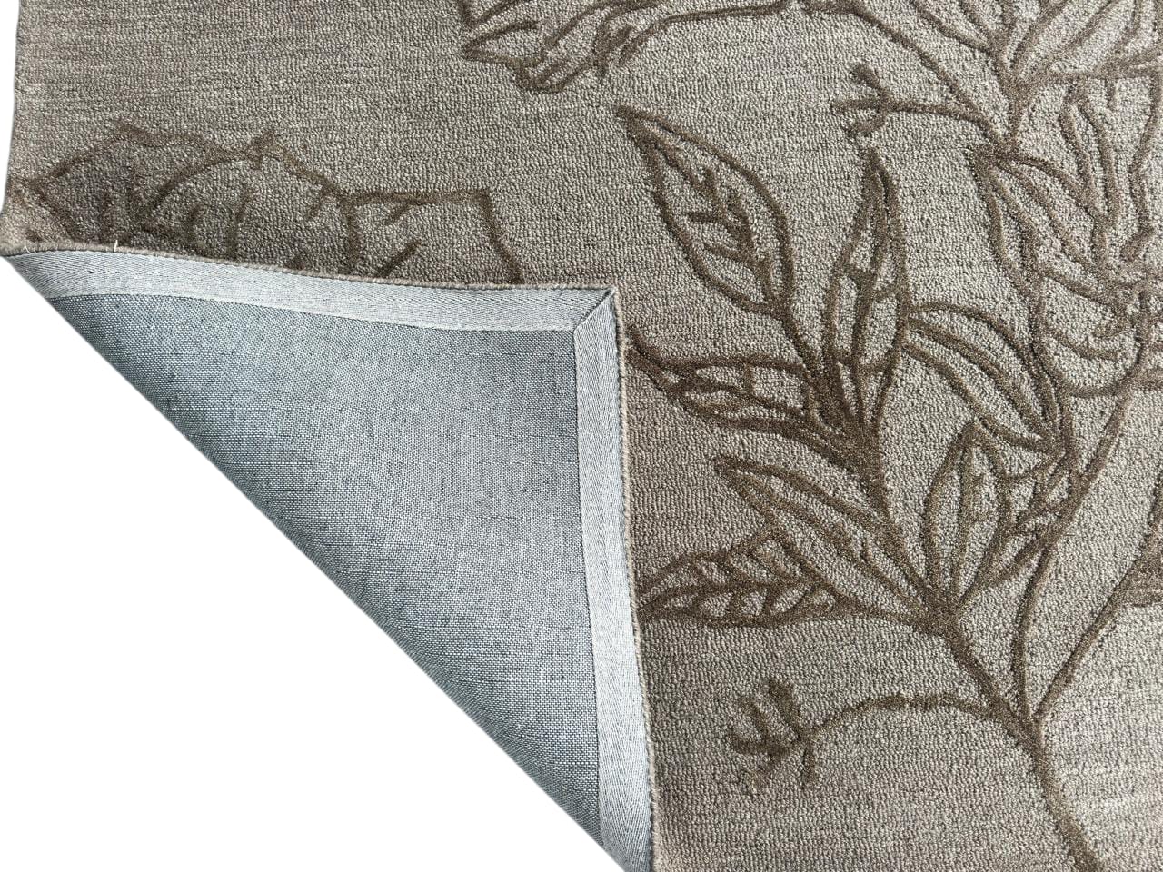 Hand Tufted Floral Gray Wool Rug – Modern Luxury Handmade Designer Area Rug for living Decor Carpet
