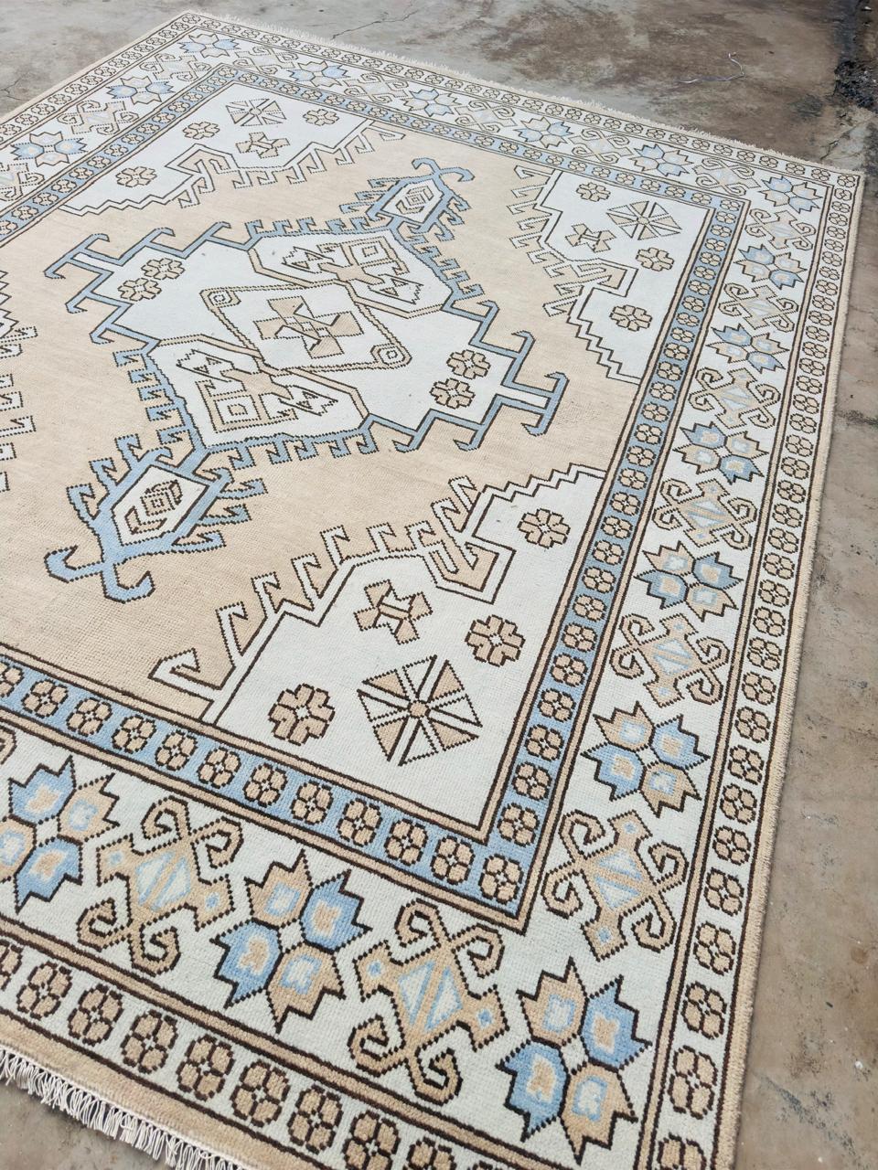 Vintage Oushak Wool Rug