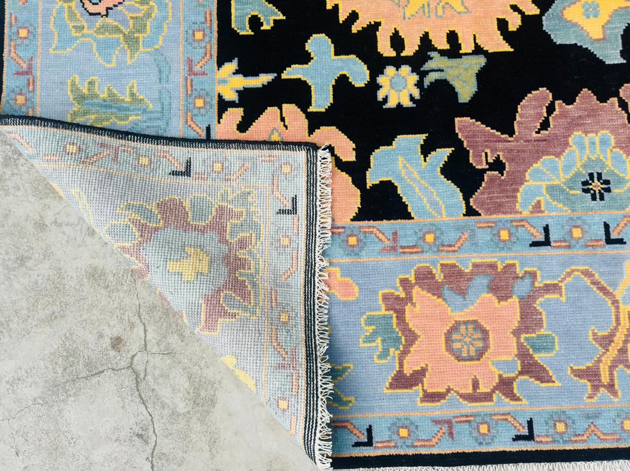 Modern Oushak Wool Rug