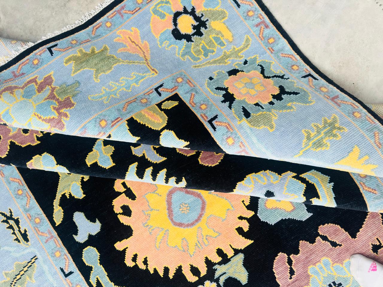 Modern Oushak Wool Rug