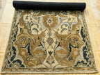 Traditional Hand-Tufted Wool Area Rug – Floral Beige Persian Antique Pattern Elegant Interior Carpet