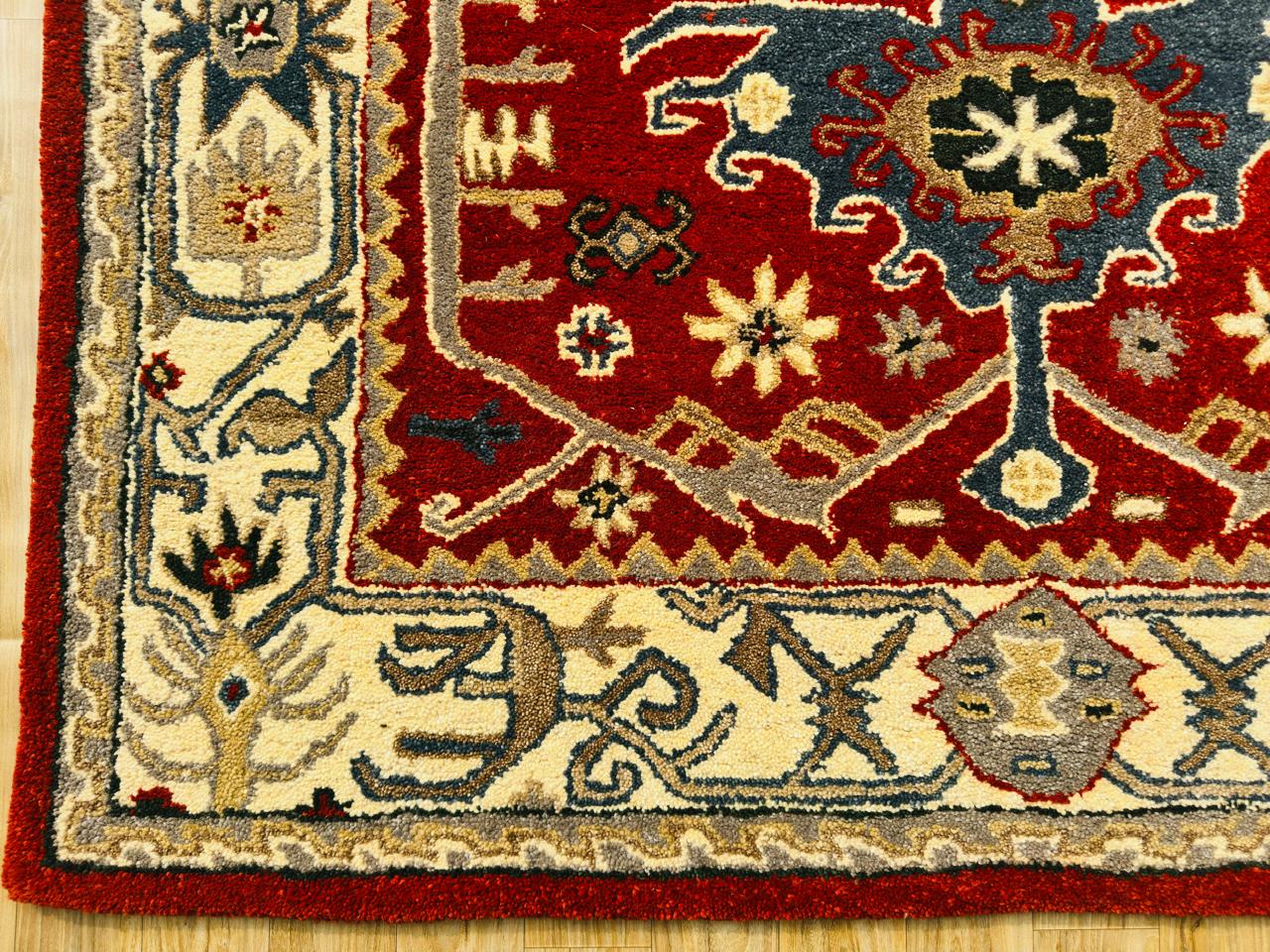 Handmade Persian Antique Style Rug – Traditional Hand-Tufted Wool Area Carpet for Living Room & Bedroom