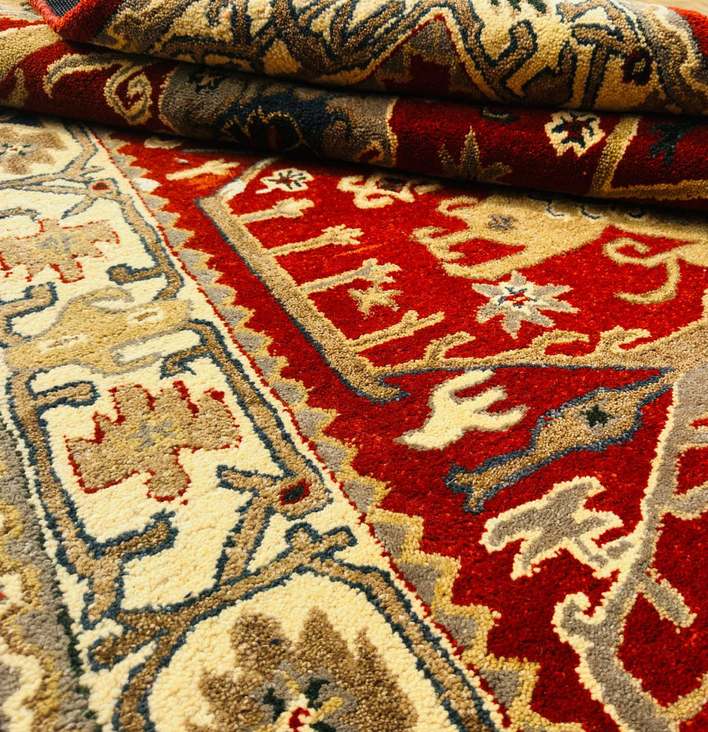 Handmade Persian Antique Style Rug – Traditional Hand-Tufted Wool Area Carpet for Living Room & Bedroom
