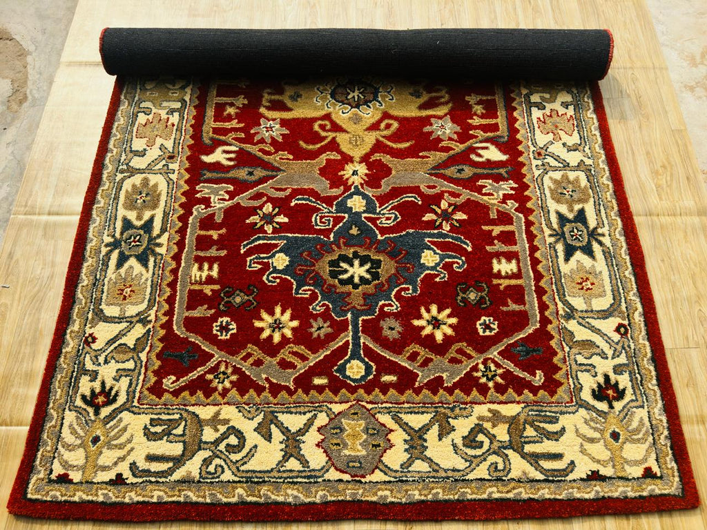 Handmade Persian Antique Style Rug – Traditional Hand-Tufted Wool Area Carpet for Living Room & Bedroom