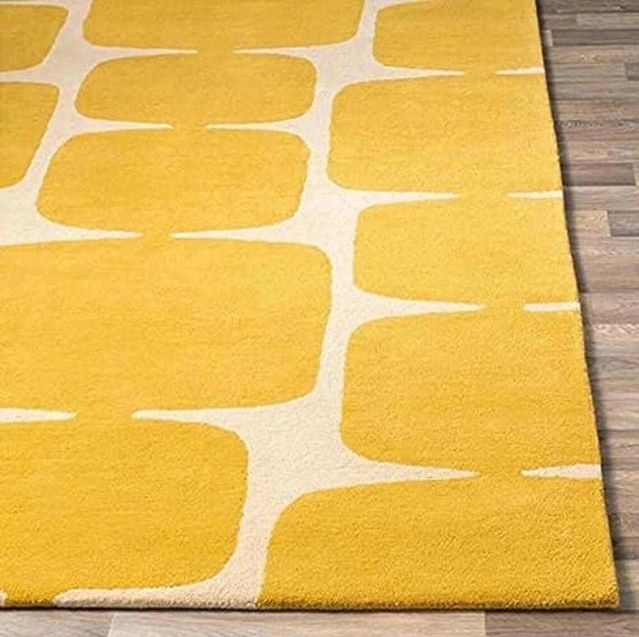Sunshine Luxury Geometric Hand-Tufted Carpet & Rug for Living Room & Bedroom Decor