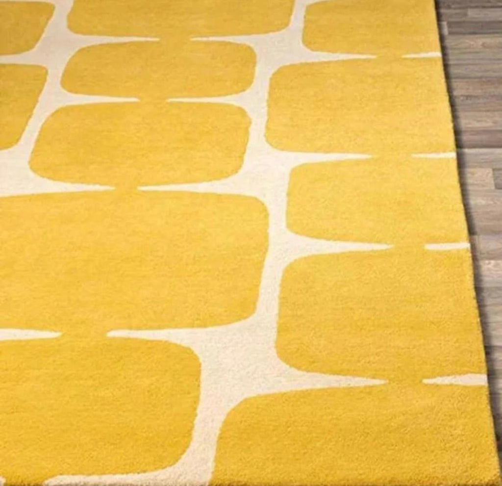 Sunshine Luxury Geometric Hand-Tufted Carpet & Rug for Living Room & Bedroom Decor