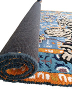 Tufted Agnes Wool Rug by Anthropologie – Elegant Green& Blue Designer Area Rug Carpet