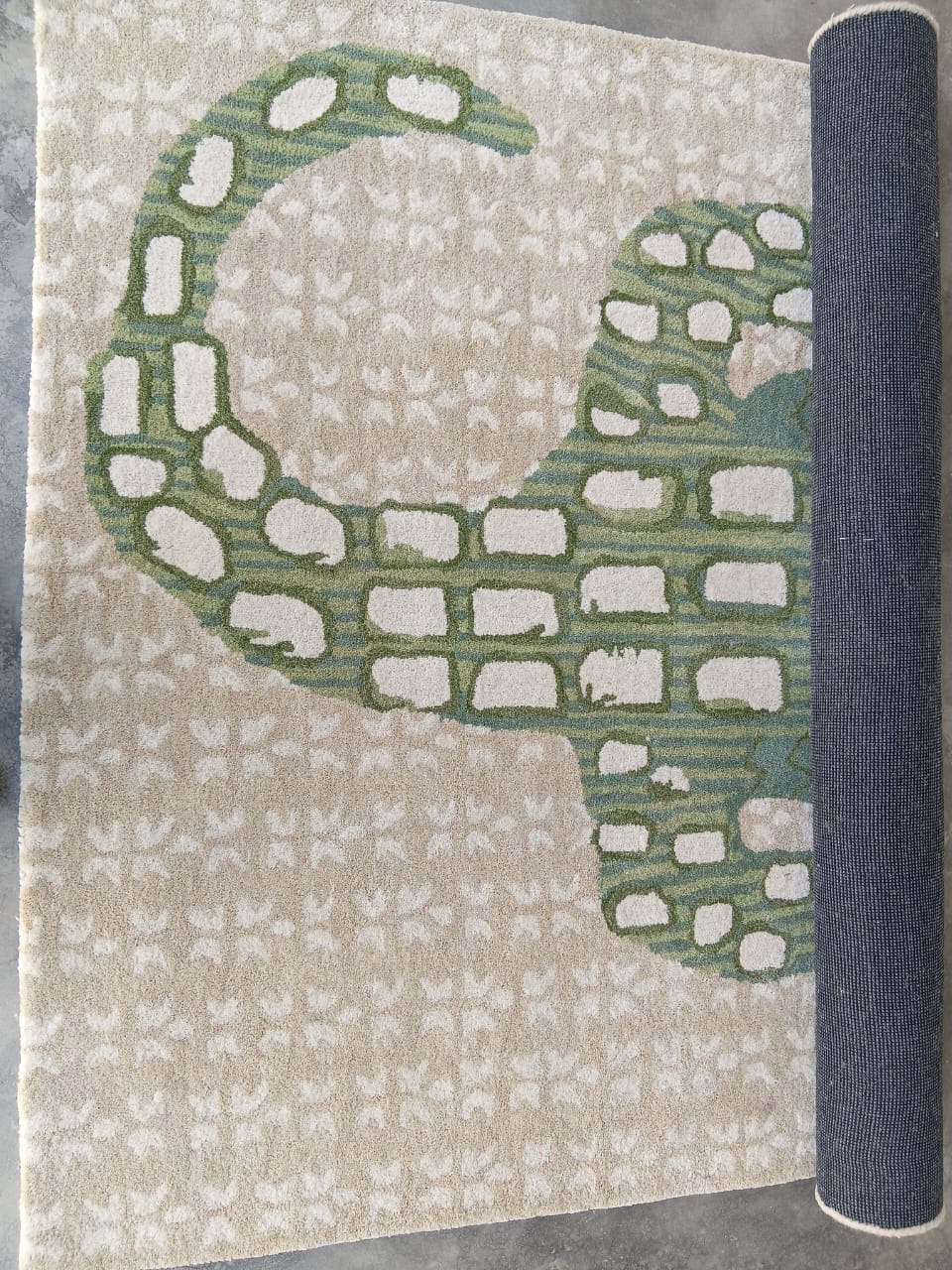 Hand-Tufted Alligator Wool Area Rug – Thick, Durable & Stylish Neutral Rug for Living Room, Bedroom & Office –  Carpet