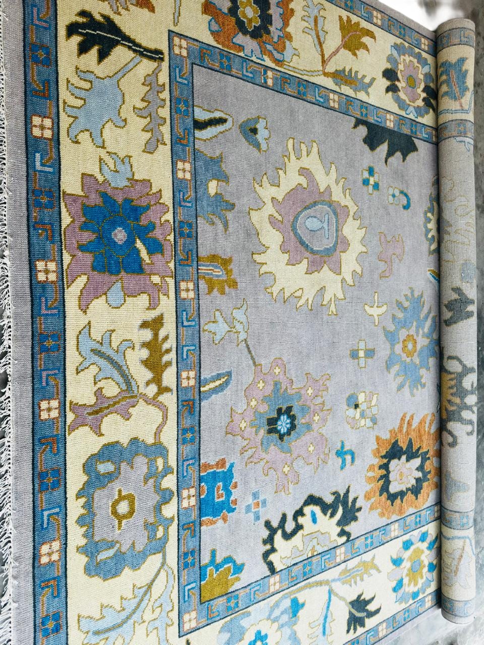 Vintage Oushak Wool Rug