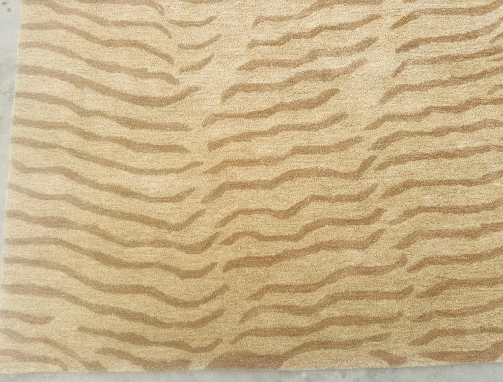 Hand Tufted Zebra Print Wool Rug – Modern Animal Pattern Area Rug For Stylish Interior Carpet