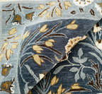 Hand knotted Navy Blue Wool Area Rug – Luxurious Kalin Stylish For Interior Carpet
