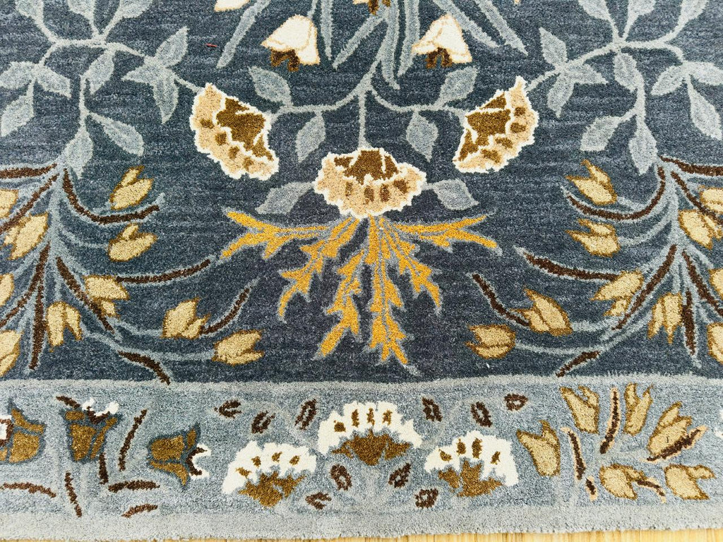 Hand knotted Navy Blue Wool Area Rug – Luxurious Kalin Stylish For Interior Carpet