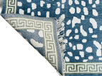 Blue Antelope Rug Greek Key Border