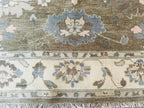 Muted Olive Brown Oushak Rug