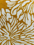 Modern Hand Tufted Wool Area Rug Mustard Yellow Ivory Floral Rectangular Carpet Soft Floor Rug For Home Office Decor.