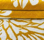 Modern Hand Tufted Wool Area Rug Mustard Yellow Ivory Floral Rectangular Carpet Soft Floor Rug For Home Office Decor.