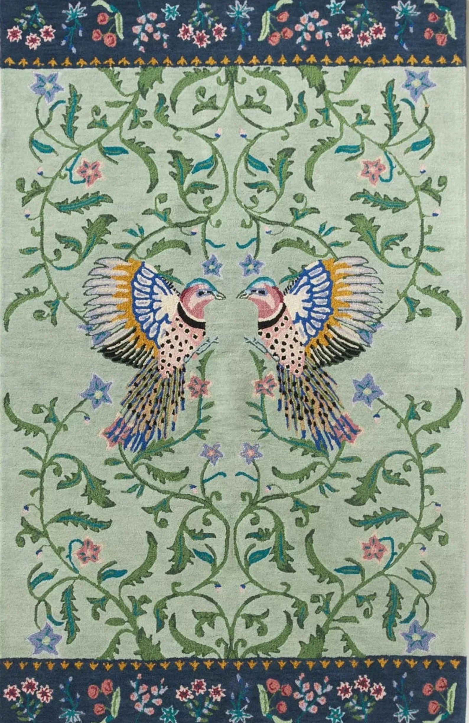 Southern Charm Multi Hand-Knotted Wool Rug – Abstract Turkish Style Area Rug