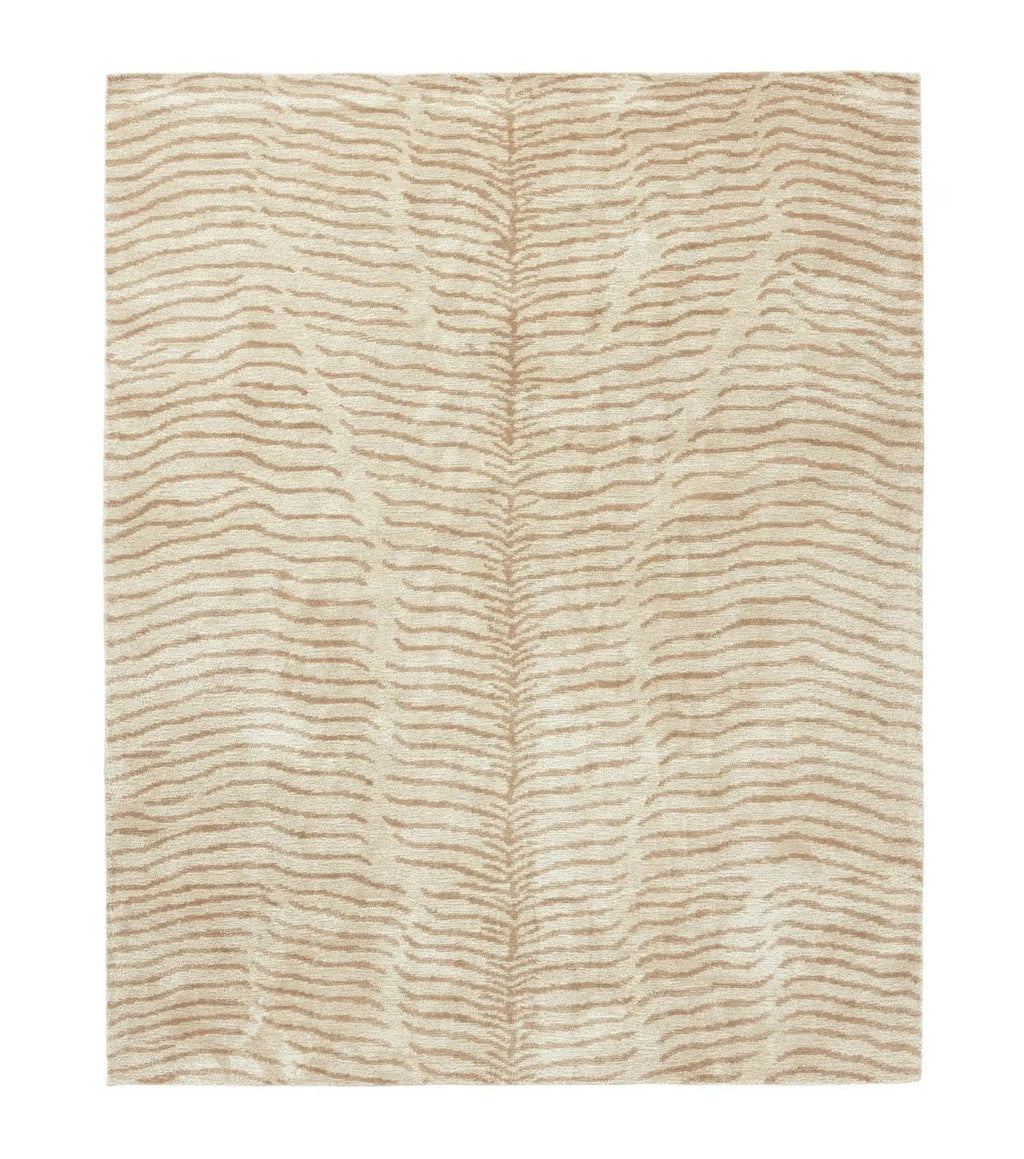 Southern Charm Hand-Tufted Wool Rug – Beige & Yellow Abstract Area Rug