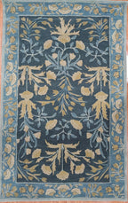 Luxury Handmade Wool Area Rug – Persian-Style Tufted Floral Design for Elegant Home Décor