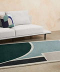 Luxury Modern Hand-Tufted Wool Rug – Abstract Geometric Design Area Carpet for Stylish Home Décor