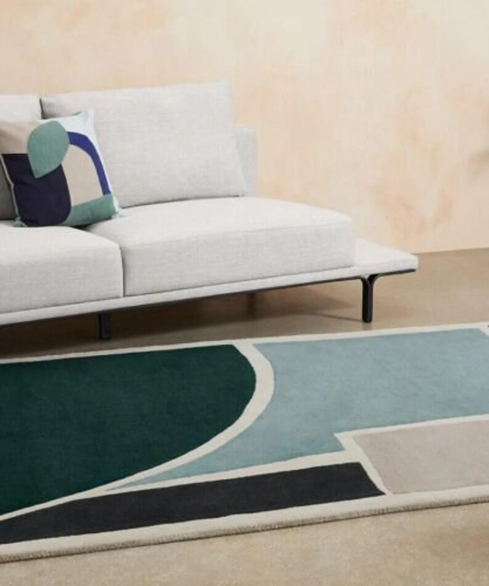 Luxury Modern Hand-Tufted Wool Rug – Abstract Geometric Design Area Carpet for Stylish Home Décor