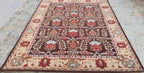 Brown Hand-Knotted Wool Area Rug – Traditional Turkish Inspired Rug