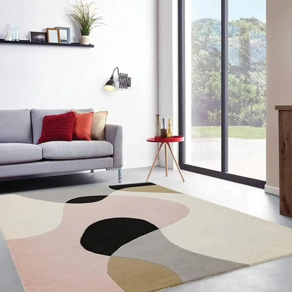 Luxury Hand-Tufted Wool Rug – Beige Floral Southern Charm Area Carpet for Elegant Home Décor