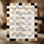 Modern Hand Tufted Checkerboard Area Rug – Neutral Squares Soft Durable Mat