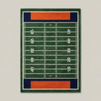 Football Field Area Rug – Green Turf Style Game Room Carpet for Sports & Kids Playroom Decor