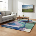 Luxury Hand Tufted Pixel Grid Wool Rug – Modern Abstract Geometric Area Carpet for Soft Minimalist Interiors