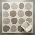 Luxury Hand Tufted Pebble Pattern Wool Rug – Modern Abstract Textured Area Carpet for Minimalist Contemporary Interiors
