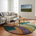 Luxury Irregular Hand Tufted Wool Abstract Rug – Retro Modern Color Block Sculpted Area Carpet for Artistic Interiors