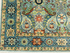 Hand Knotted Oushak Rug – Traditional Turkish Vintage Floral Carpet