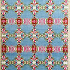Hand Knotted Oushak Wool Rug – Modern Turkish Vintage Carpet