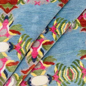 Hand Knotted Oushak Wool Rug – Modern Turkish Vintage Carpet