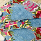 Hand Knotted Oushak Wool Rug – Modern Turkish Vintage Carpet