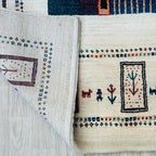 Hand-Knotted Persian Gabbeh Lori Wool Area Rug – Authentic Tribal Artisan Carpet for Luxury Home Décor